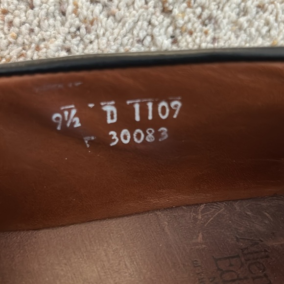 Allen Edmonds / Cahill Men's Black Leather Loafers with Buckle 9.5D Made in USA - Picture 10 of 13